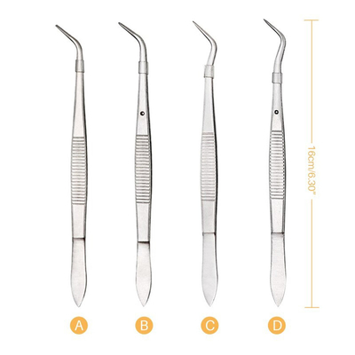 desinfección de alta presión de acero inoxidable dental curvada el 16cm de las pinzas